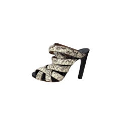 Dries Van Noten Cream Python Sandals