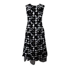 Comme Des Garcons Gingham Dress with Velvet Roses