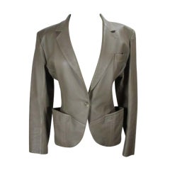 Alaia Brown Leather Jacket
