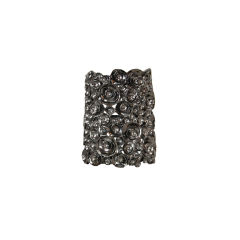 Yves Saint Laurent Silver Flower Cuff