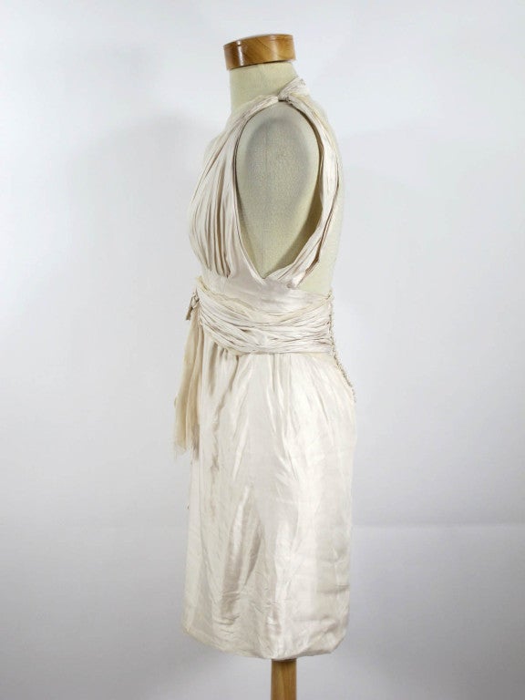 Women's Louis Vuitton Cream Silk Dress