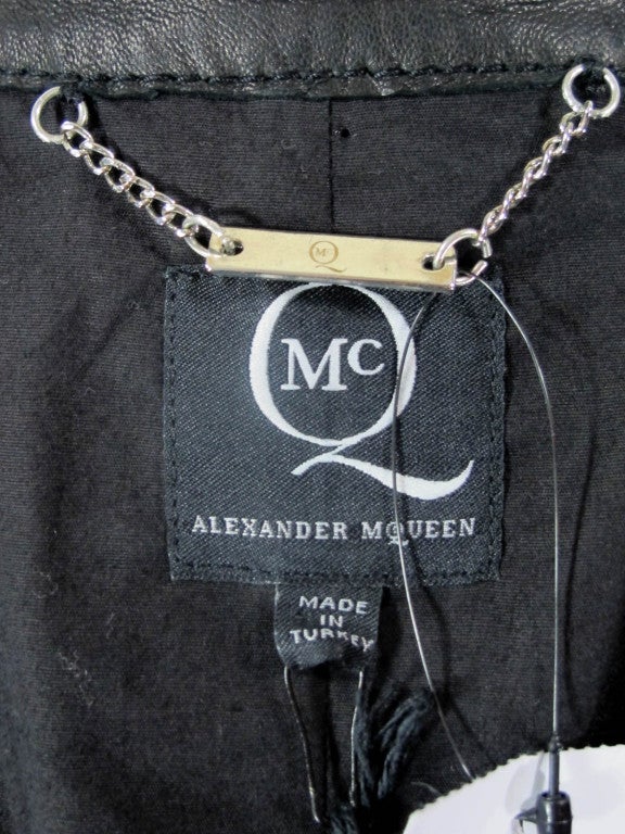 Alexander McQueen Black Leather Dress 2