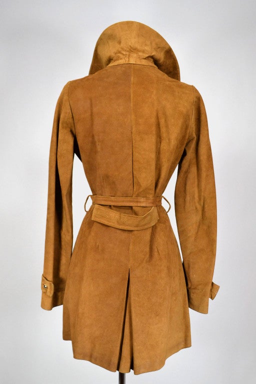 Women's Balenciaga Tan Suede Coat
