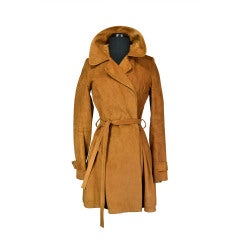 Balenciaga Tan Suede Coat