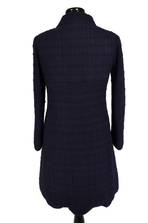 Chanel 70's Haute Couture Navy Shearling Skirt Suit 1