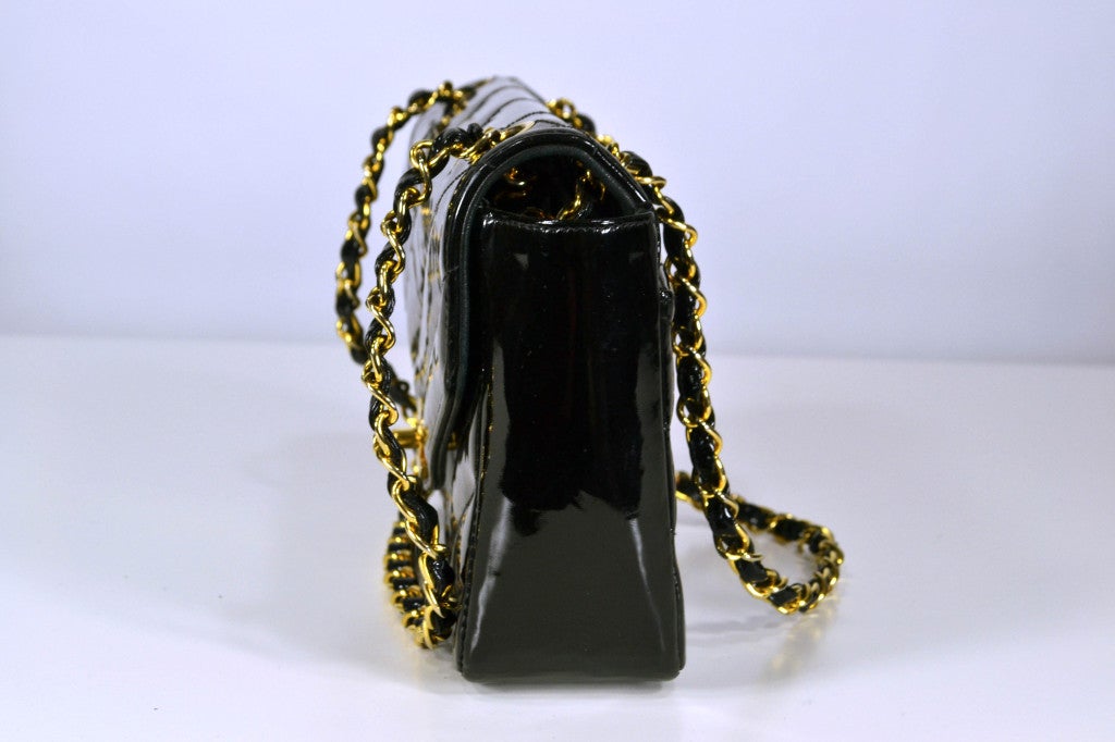 Women's Chanel Black Patent Leather Bag