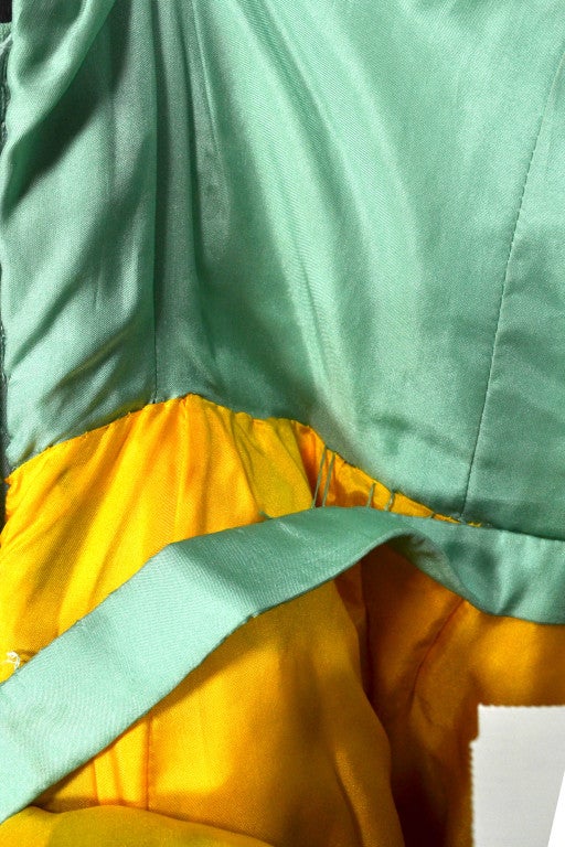Ungaro couture vintage multi-color gown For Sale 1