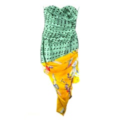 Ungaro couture vintage multi-color gown