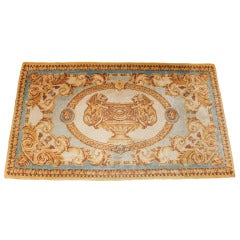 Versace Vintage Multi Color Hand Knotted Small Rug