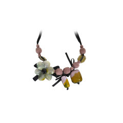 Marni Necklace with Beading and Flower Accents