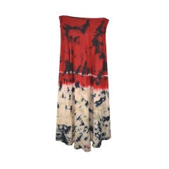 Yohji Yamamoto Silk Tie Dye Skirt