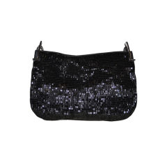 Gucci Black Silk Beaded Bag