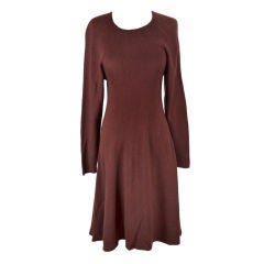 Yves Saint Laurent Burgundy Knit Dress