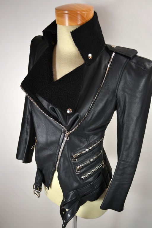 Balmain Black Leather Jacket 1