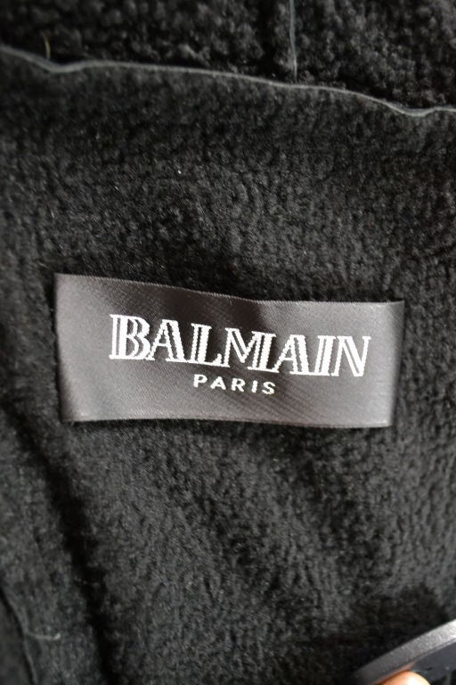 Balmain Black Leather Jacket 2