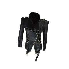 Balmain Black Leather Jacket