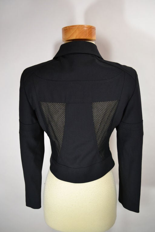 Women's Gianni Versace Black Cropped Jacket
