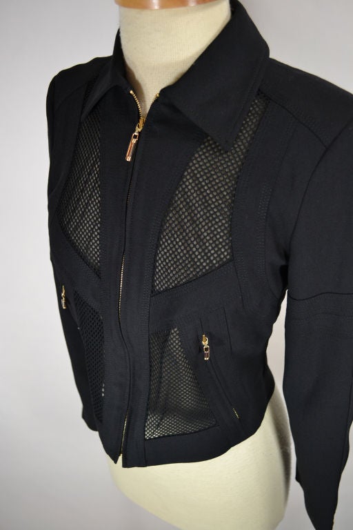 Gianni Versace Black Cropped Jacket 1