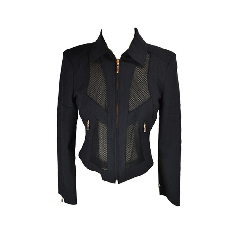 Gianni Versace Black Cropped Jacket