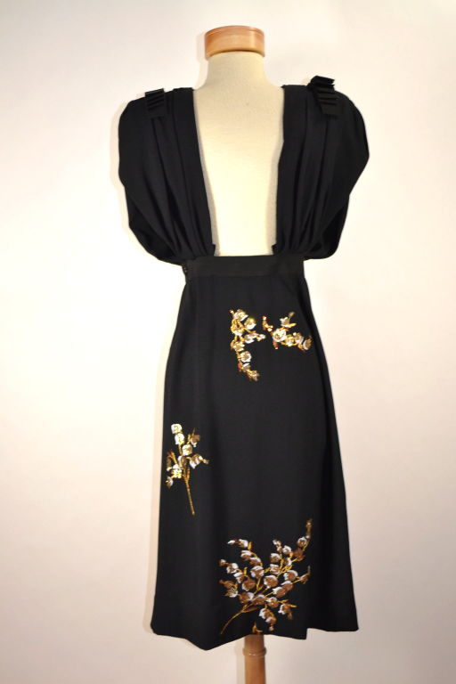 Miu Miu Black and Gold Dress 1