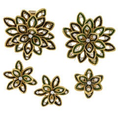 BOUCHERON  Enamel Gold Set