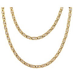 VAN CLEEF 
ARPELS Diamond and Gold Link Necklace