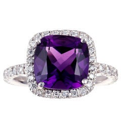 Carnival Amethyst and Diamond Ring