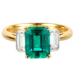 Emerald And Diamond Ring