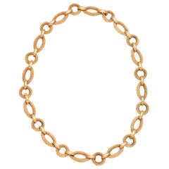 VAN CLEEF & ARPELS Gold Necklace-Bracelet Combination.