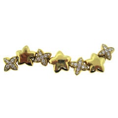 VAN CLEEF & ARPELS Gold & Diamond Star Brooch
