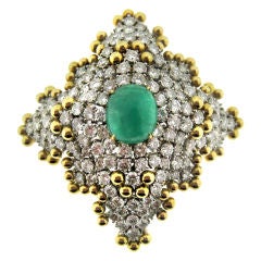 WANDER Emerald and Diamond Pendant Brooch.