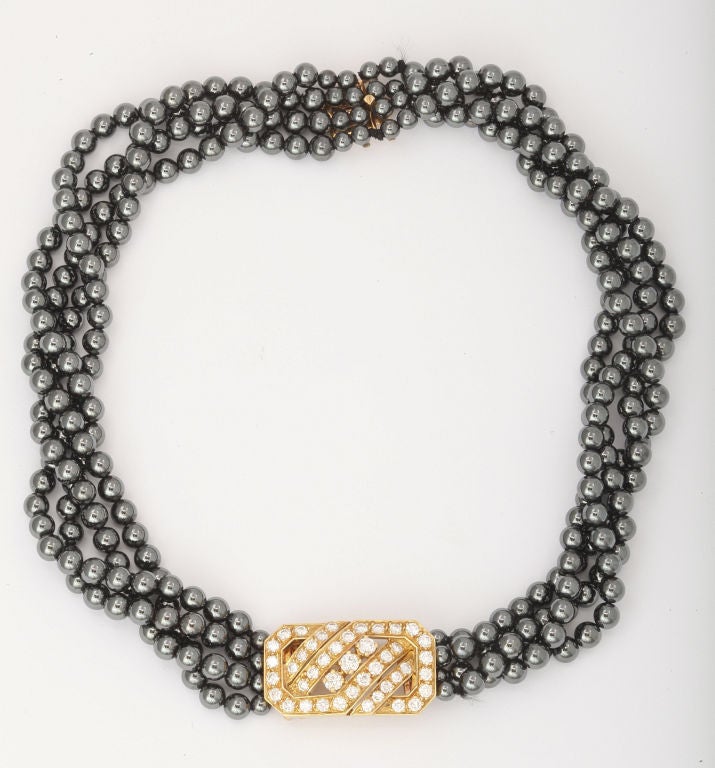 VAN CLEEF & ARPELS Hematite & Diamond Suite