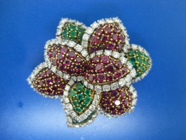 VAN CLEEF & ARPELS Multi Gem & Diamond Brooch
