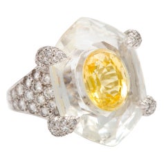 CARTIER Diamond, Sapphire & Rock Crystal Ring