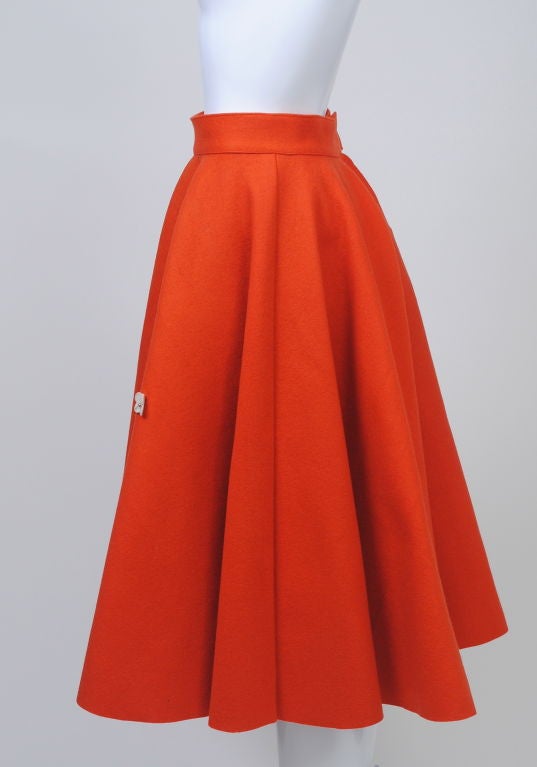 orange circle skirt