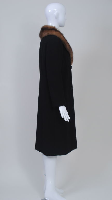 NORELL COAT WITH SABLE COLLAR 1