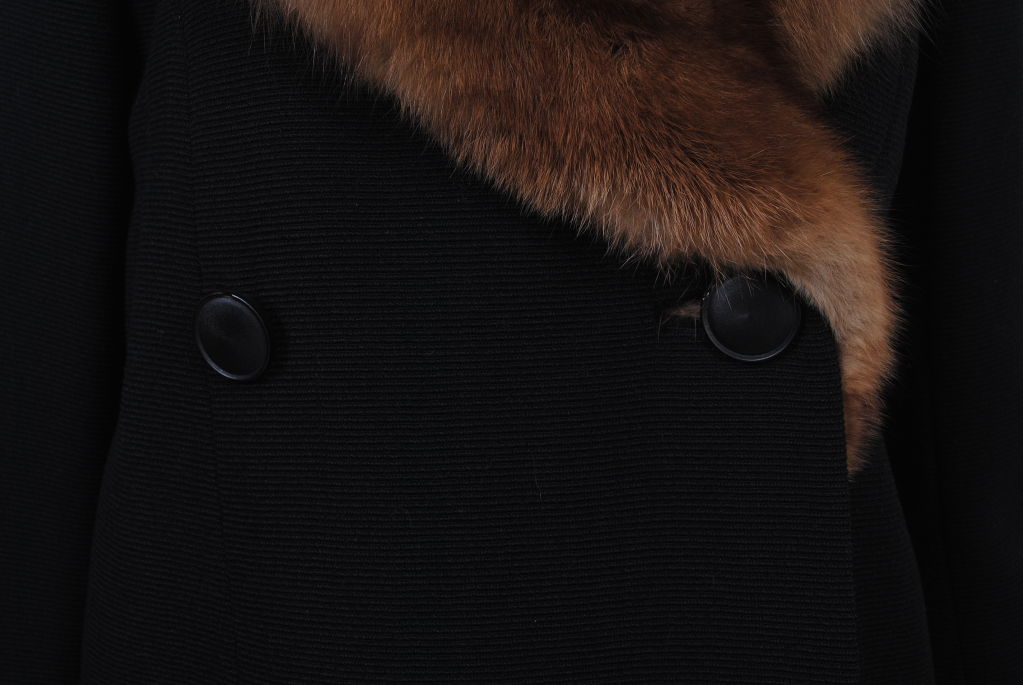 NORELL COAT WITH SABLE COLLAR 2