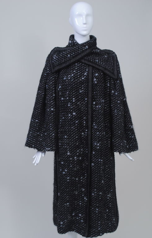 PAULINE TRIGERE BLACK/GRAY TWEED COAT