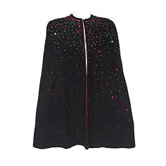 Vintage 1940S CAPE WITH MULTICOLOR SEQUINS