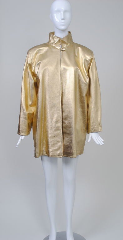 Women's YSL GOLD LEATHER JACKET