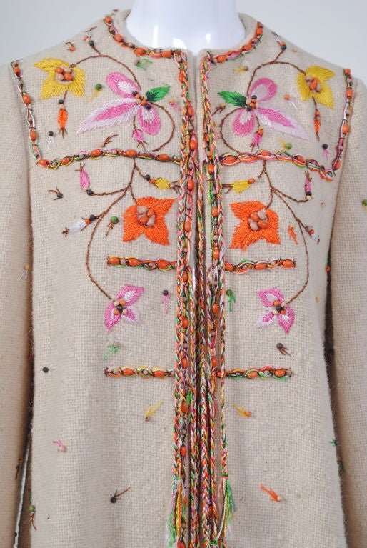 Women's Gloria Sachs Embroidered Maxicoat