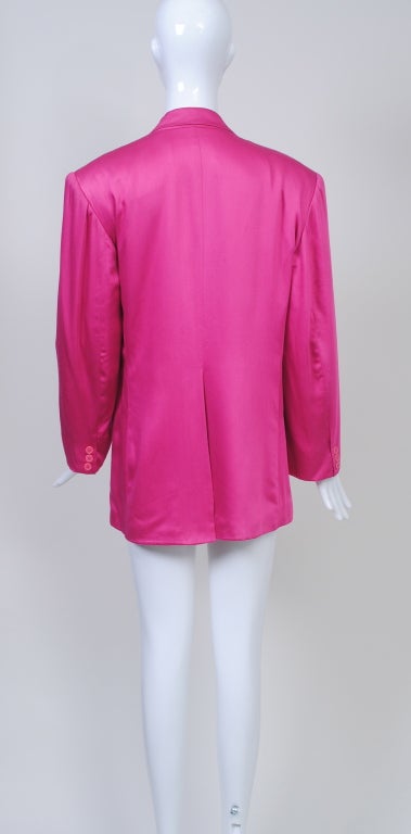 Pink Stephen Sprouse Fuchsia Cotton Blazer and Skirt