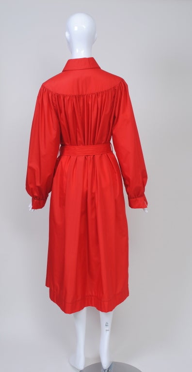 Pauline Trigere Red Raincoat In Excellent Condition In Alford, MA