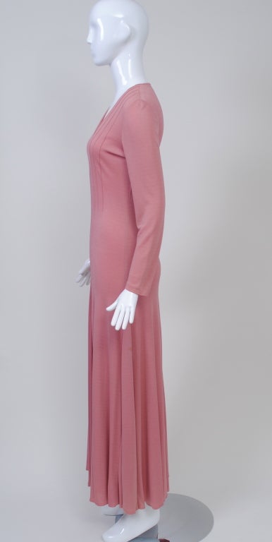 Pink Sibley Coffee Dusty Rose Jersey Maxi Dress