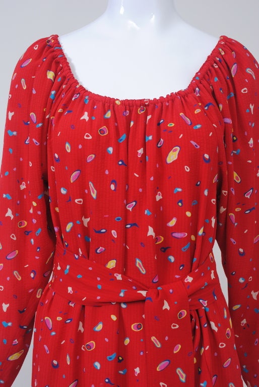 HANAE MORI  RED PRINT DRESS 2