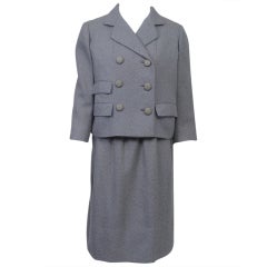 Vintage Norell Gray 1960s Suit