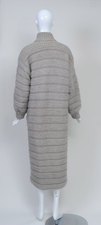 Women's MISSONI OATMEAL KNIT SWEATER COAT