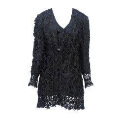 Antique VICTORIAN BLACK RIBBON JACKET