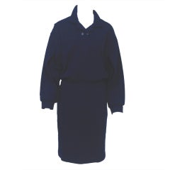 Vintage KARL LAGERFELD NAVY SHIRT-STYLE DRESS