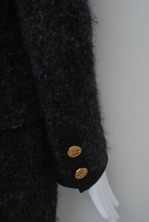 Black RICHARD CARRIERE CHANEL-STYLE MOHAIR SUIT